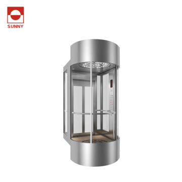 Semicircle Panorama High Speed Elevator Stainless Steel Cabin for Passengers