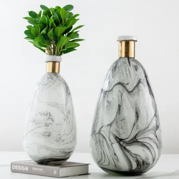Glaze Chinese Ink Style Pattern Copper Ring Vase: An Exquisite Addition to Your Decorative Ornaments and Home Sample Room