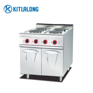 Kitlalong Commercial Kitchen Equipment: 4 Round Hot Plate Electric Range with Cabinet