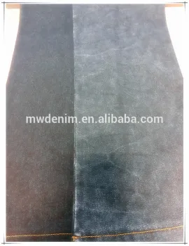 China Indigo Stretch Ribbed Twill Knit Denim Fabric