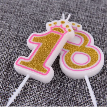 Cute Crown shape number birthday candle for children