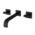 Bathroom wall mounted double handle faucet