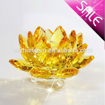 Gold crystal lotus flower