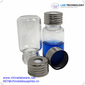 10ml clear precision screw aluminum cap vial