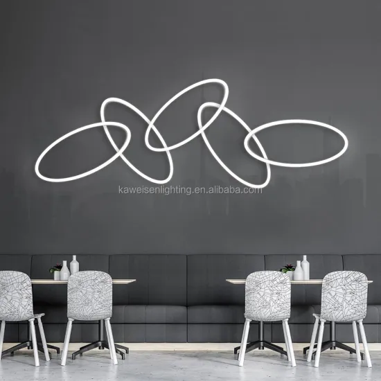 AC85-265V LED Wall Lamp: 24\" Circular Oval Ring Anello Surface Sconces for Living Room, Bedroom, Stair, Hallway Lighting Fixtures