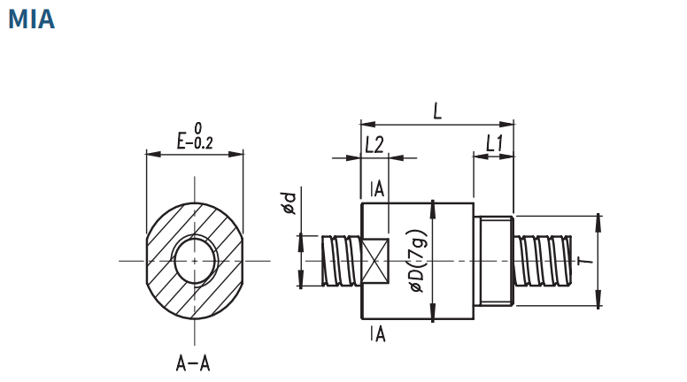 MIA0401 ball screw nut