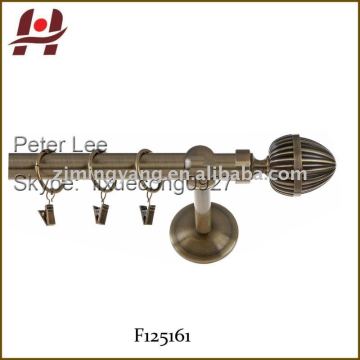 F125161 metal iron aluminium stainless steel brass telescopic aluminum adjustable curtain rail
