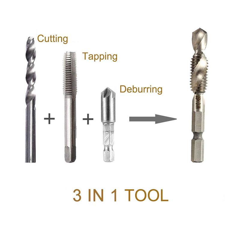 Titanium HSS Combination Drill and Taps Set