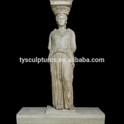 Traditional antique style architectural models stone lady column for sale
