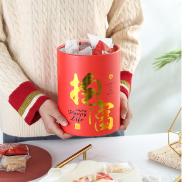 Christmas Cardboard Cylinder Tube Luxury Round Box