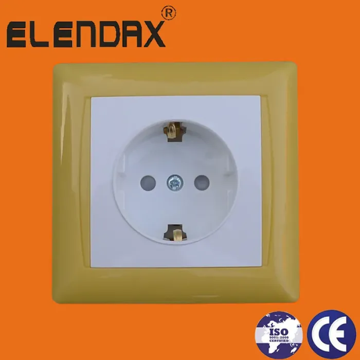 Soket Shucko Ganda Flush-Mounted Bergaya Eropa F6210