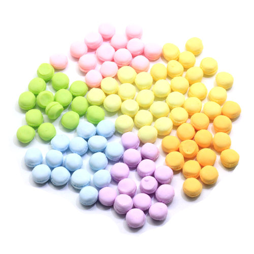 Colorful Mini Macaron Shaped Flat back  Resin Cabochon Charms DIY Phone Decoration Toy Ornaments Beads