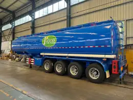 Four-axle Blue Liquid Transport Tanker Semi-Trailer
