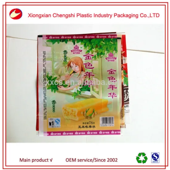 Custom plastic ice pop pack bag