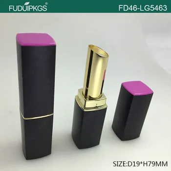 Metalized gold lipstick container with luxury shape