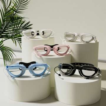 Adult Anti-Fog Swimming Goggles with Silicone Straps