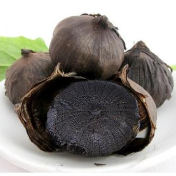 High temperature fermented black garlic