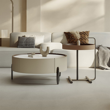 Lusso minimalista italiano: tavolini in marmo in acciaio inossidabile e roccia di roccia di fabbrica cinese