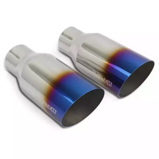 Universal Exhaust Pipe Burnt Blue Car Exhaust Tip