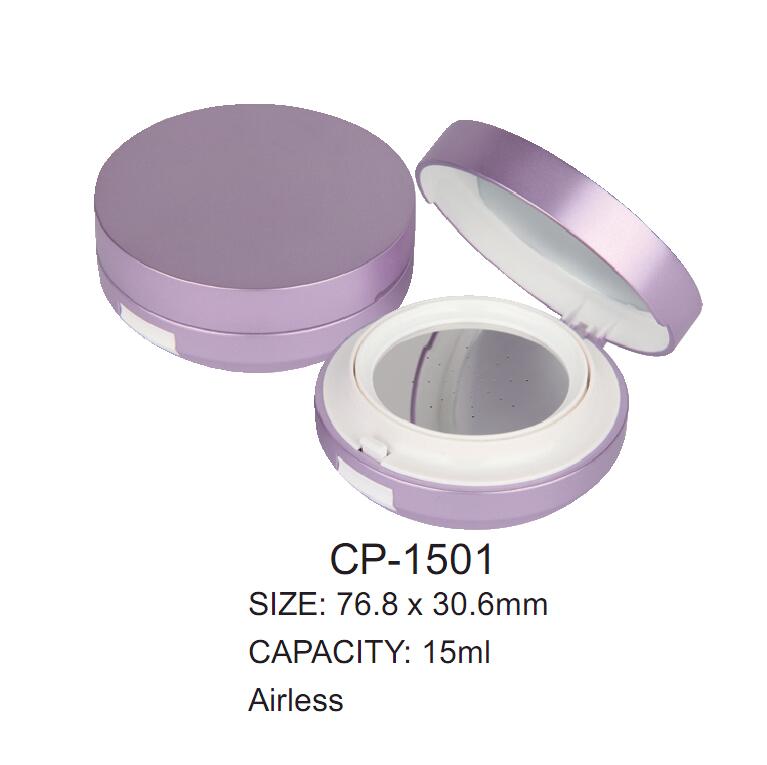 Round Plastic empty Air cushion Compact Case