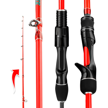 JOHNCOO Light Jigging Rod PE0.8-1.5 for Boat Fishing - Cuttlefish Rod 1.68m/1.8m/1.98m with Solid Sensitive Tip