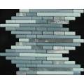 Gray Strip Glass Mixed Marble Decoration Mosaic