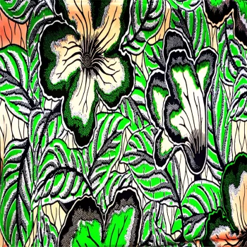Anti Wrinkle Multi-color Pattern Floral Printed Wax Fabric