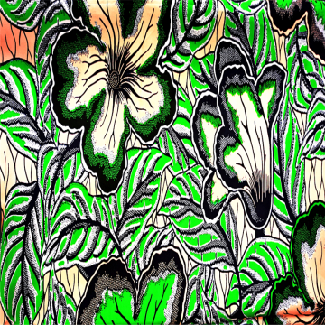 Anti Wrinkle Multi-color Pattern Floral Printed Wax Fabric