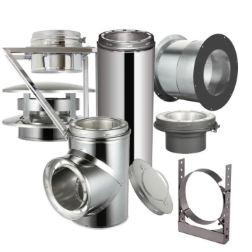 Tianjin XLY 6\"-8\" Inner Diameter Chimney Pipe Through The Wall Kit with Spark Guard Cap