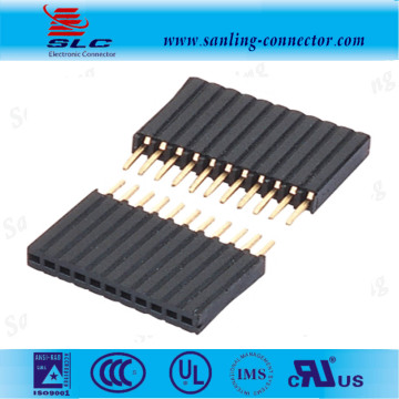 PCB pin header H8.5 single row straight 1.27mm pitch female header