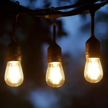 S14 Classic LED Cafe String Lights Black