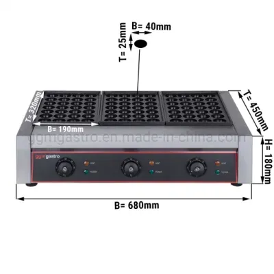 High Quality Commercial Fish Ball Takoyaki Electric Grill