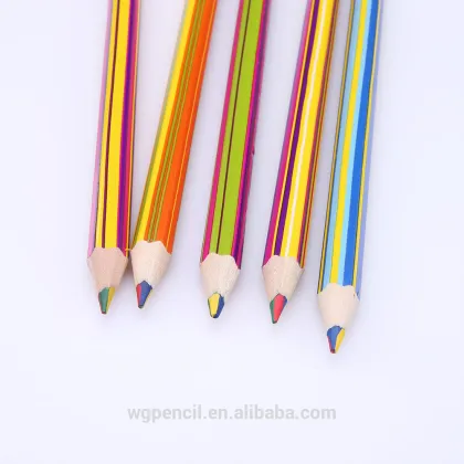 Wooden Jumbo Bright Multicolor Lead Colored Pencil For Student (one pencil with four colored pencil lead )