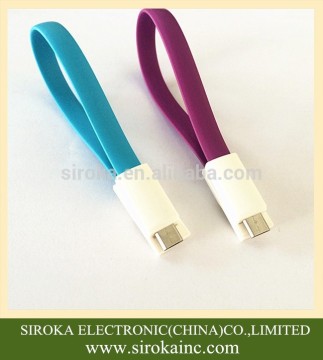 High quality soft flat magnetic USB 2.0 cell phone charger cable V8 USB data cable for Android smartphone