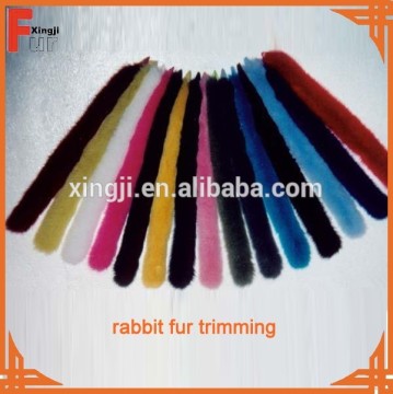Top quality fashion real rabbit fur trimming