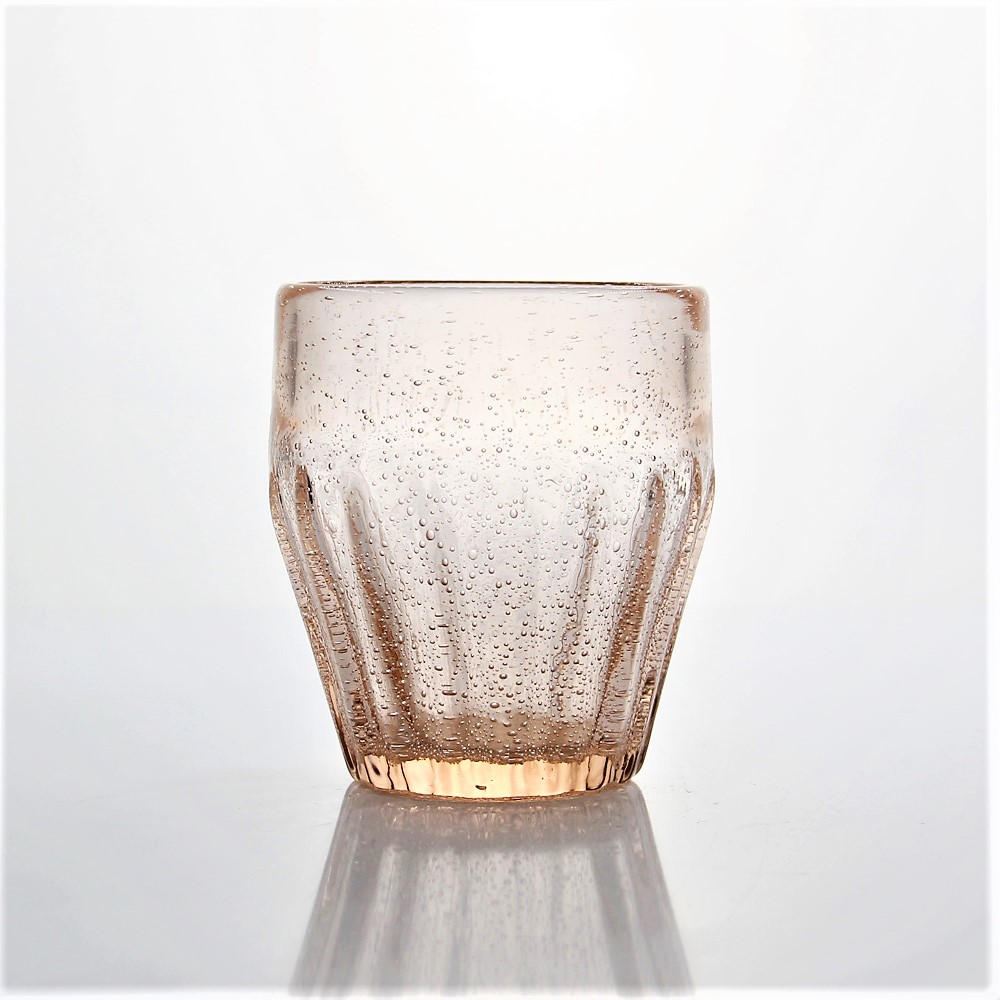 Custom Logo Pink Colored Drinkware Glass