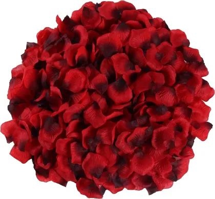 1000 Pieces Artificial Rose Petals: Non-Woven Fabrics Flower Petals for Wedding, Party, and Valentine's Day Decorations
