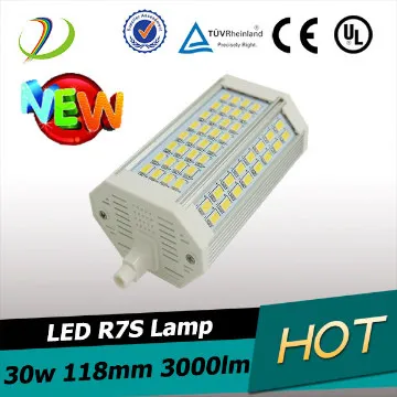 New 30w R7S led lamp high lumen 3100lm CRI>80 R7S 118 30w