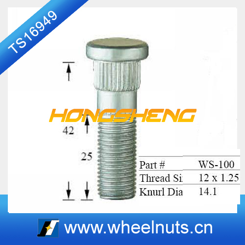 10.9 or 12.9 grade wheel stud