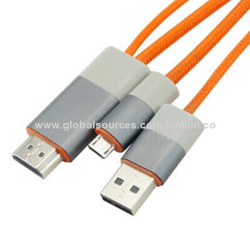 Newest MHL Cable, Micro USB 11-pin to HDMI Female Adapters with Stand Function