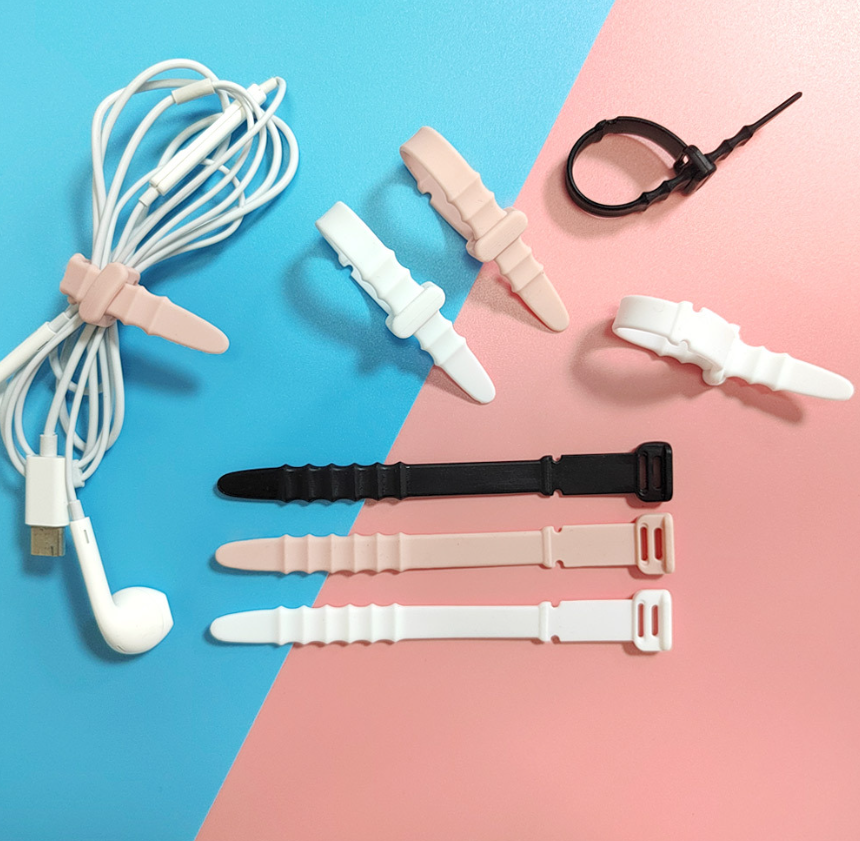 Silicone Cable Winder Bag Ties Clip