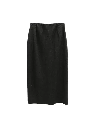 Ladies' woolen long back slit skirt
