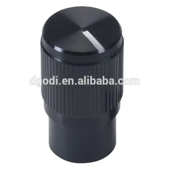 Custom high precision black anodize aluminum long knob 6mm shaft