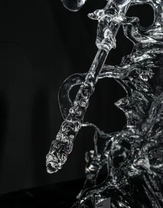 Crystal Sun Wukong Monkey King Sculpture