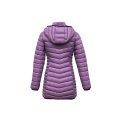 Ladies Winter Jacket with black zipper -purple style