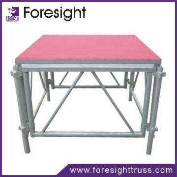 4x8 aluminum adjustable decent stage, aluminum portable stage, aluminum plywood platform stage