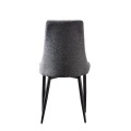 Silla de comedor de tela gris de contorno | Asiento de gracia