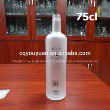 Manufacture empty vodka liquor 750ml flint glass bottles with screw cap