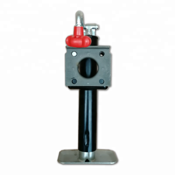 Black Powder Drop Leg Trailer Jack - 2000lbs Capacity 10" Travel