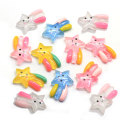 Lovely Star Bunte Harz Cabochon 100pcs / bag Kawaii Cabochon Perlen Charms Für DIY Handwerk Dekoration Harz Spacer